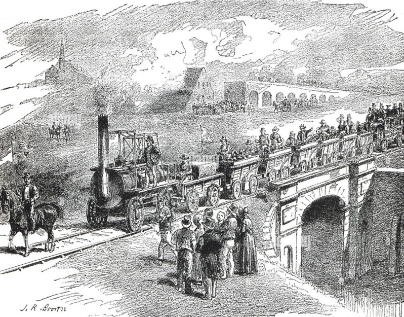 Opening of the Stockton to Darlington Railway Line 27 September 1825 ...